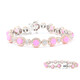 Äthiopischer Pinkfarbener Opal-Silberarmband (Gems en Vogue)
