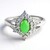 Anello in argento con Crisoprasio Imperiale