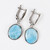 Pendientes en plata con Larimar