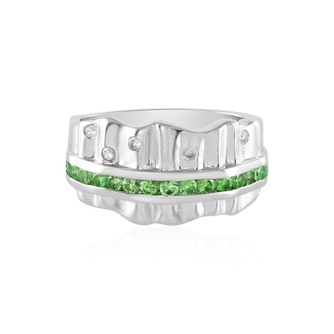 Tansania-Tsavorit-Silberring (de Melo)