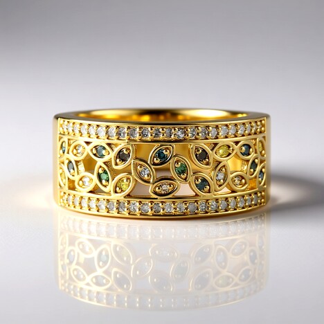Anello in argento con Diamante Blu I3