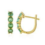 Boucles d'oreilles en argent et Apatite verte