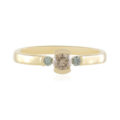 Zilveren ring met een I2 Champagne Diamant