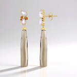 Orecchini in argento con Quarzo Fumè (KM by Juwelo)