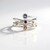 Anello in argento con Zaffiro Fancy