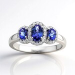 Bague en or et Tanzanite AAA