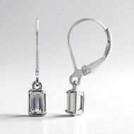 Boucles d'oreilles en argent et Topaze blanche