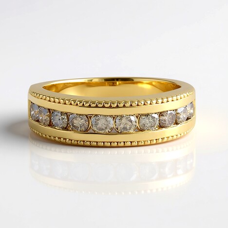 Bague en argent et Diamant chocolat I2