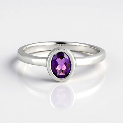 Anello in argento con Ametista Siberiana