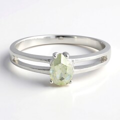 Anello in argento con Tormalina Menta