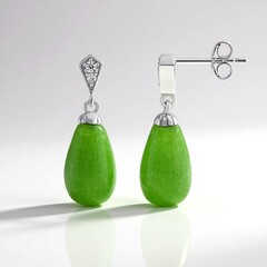 Orecchini in argento con Quarzo Verde