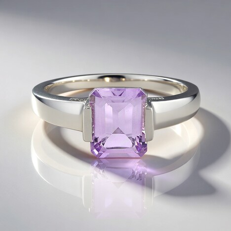 Anello in argento con Ametista Rose de France
