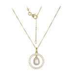 Collar en plata con Perla blanca Freshwater