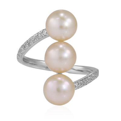 Anello in argento con Perla di Acqua Dolce (TPC)