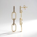 Orecchini in oro con Diamante Champagne I2 (de Melo Gold)