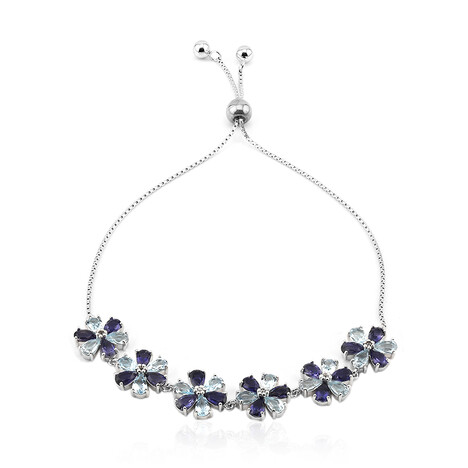 Edelstein-Silberarmband