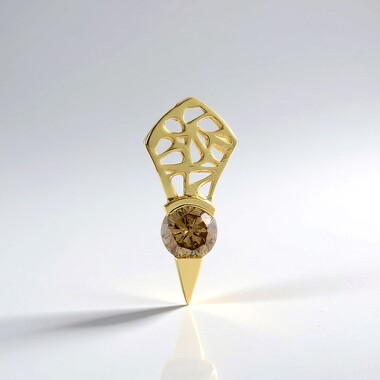 Zawieszka ze złota - Diament I2 szampański  (Ornaments by de Melo)