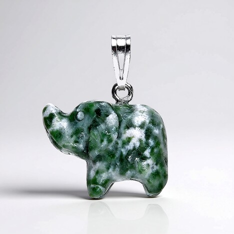 Ciondolo in argento con Serpentino