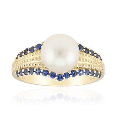 Anillo en oro con Perla blanca del mar del sur (Michelle Albala)