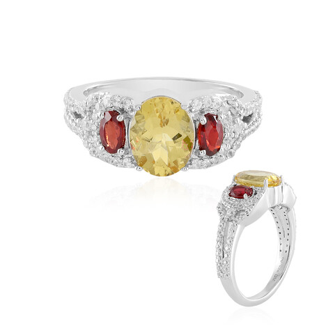 Anello in argento con Berillo Giallo