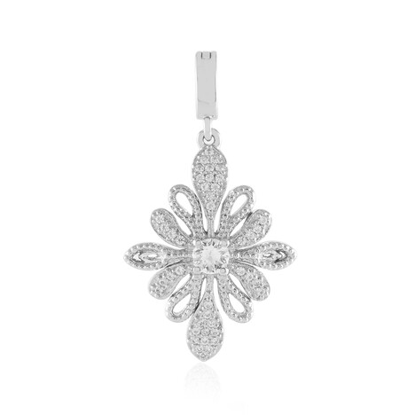 Colgante en plata con Zafiro blanco