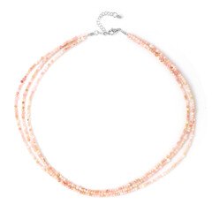 Collar en plata con Ópalo rosa