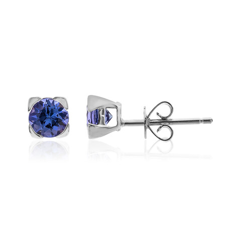 Boucles d'oreilles en or et Tanzanite AAA