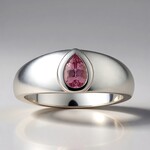 Bague en argent et Tourmaline rose du Brésil  (Pallanova)