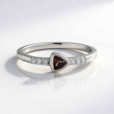 Anello in argento con Zircone Rosa