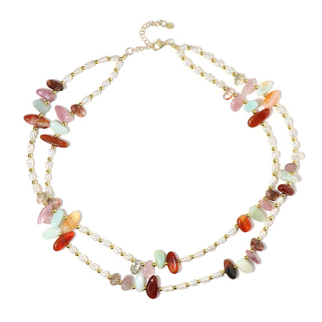 Edelstein-Silberhalskette (Riya)