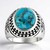 Bague en argent et Turquoise bleue de Mohavie (Jones Lee)