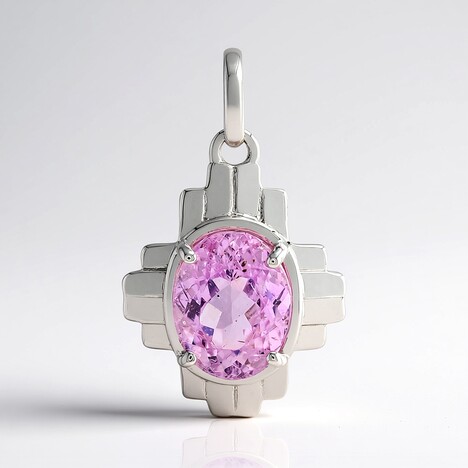 Ciondolo in argento con Kunzite (Pallanova)