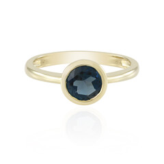 Londonblauer Topas-Goldring