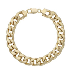 Silber-Panzerarmband - 22,22 g - 21 cm - vergoldet