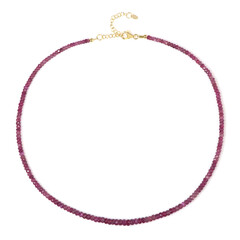 Pink Sapphire Silver Necklace