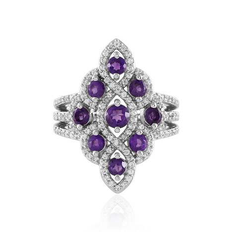 Sibirischer Amethyst-Silberring