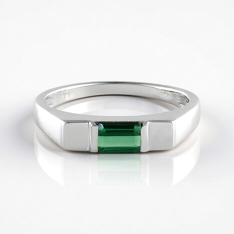 Anello in oro con Tormalina Verde di Benedito (Adela Gold)