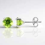 Orecchini in argento con Peridoto della Birmania