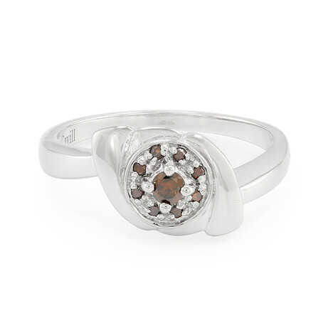 Bague en argent et Diamant fantaisie