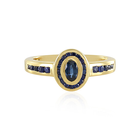 Anillo en plata con Zafiro azul