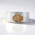 Bague en argent et Quartz rutile (Cheveux de Vénus)