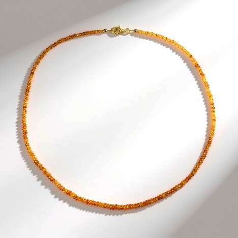 Collana in argento con Spessartina