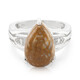 Bague en argent et Quartz Dinosaure