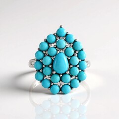Anello in argento con Turchese Sleeping Beauty (Faszination Türkis)