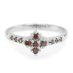 Anello placcato in platino con Diamante Fancy