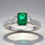 Anello in oro con Smeraldo Zambia AAA
