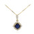Collana in oro con Zaffiro Ceylon Blu