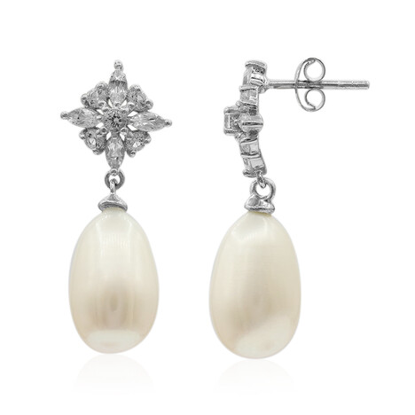 Süßwasserzuchtperlen-Silberohrringe