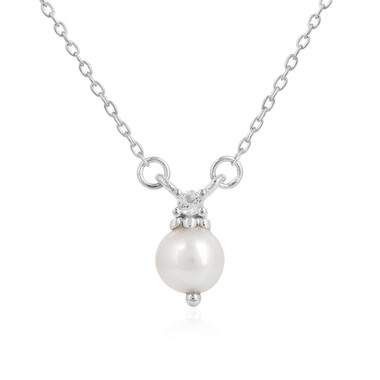 Süßwasserzuchtperlen-Silbercollier