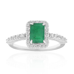 Brasilianischer Smaragd-Silberring